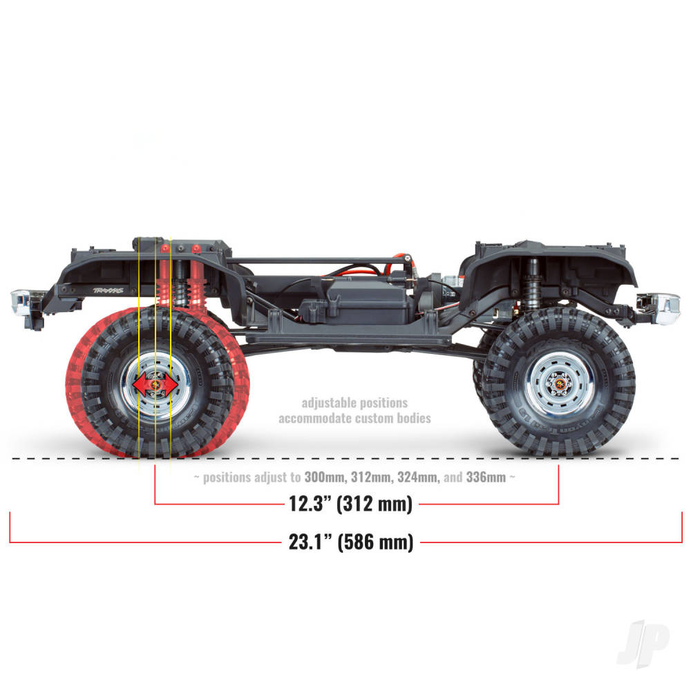 TRX-4 1979 Chevy Blazer 1:10 4X4 Electric All-Terrain Crawler Orange (+ TQ 2-ch XL-5 HV Titan 550 Clipless Body)