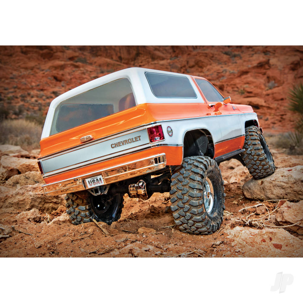 TRX-4 1979 Chevy Blazer 1:10 4X4 Electric All-Terrain Crawler Orange (+ TQ 2-ch XL-5 HV Titan 550 Clipless Body)