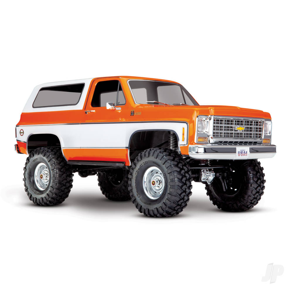 TRX-4 1979 Chevy Blazer 1:10 4X4 Electric All-Terrain Crawler Orange (+ TQ 2-ch XL-5 HV Titan 550 Clipless Body)