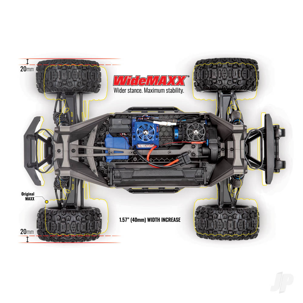 MAXX 4x4 Brushless Electric RTR Monster Truck (+ TQi 2-ch/ TSM/ VXL-4S/ Velineon 540X BLUE - used MODELL/ WideMaxx)