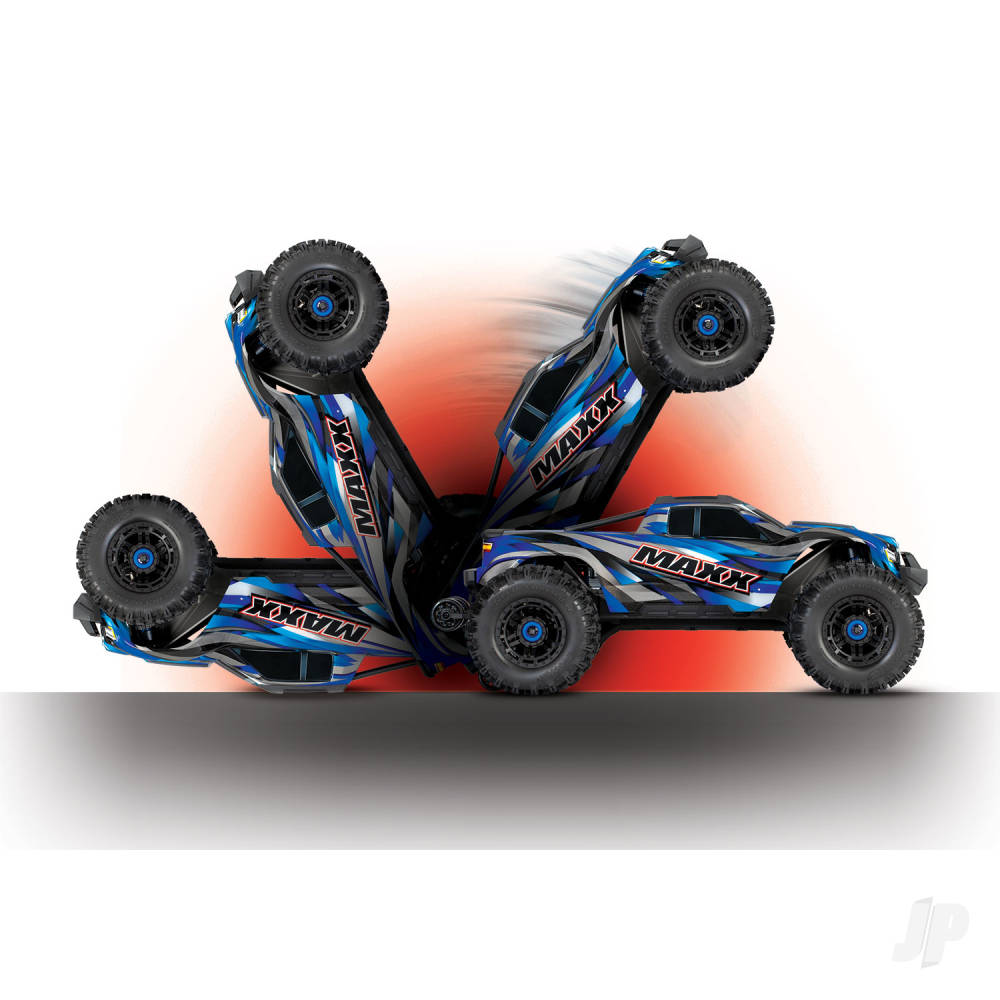 MAXX 4x4 Brushless Electric RTR Monster Truck (+ TQi 2-ch/ TSM/ VXL-4S/ Velineon 540X BLUE - used MODELL/ WideMaxx)