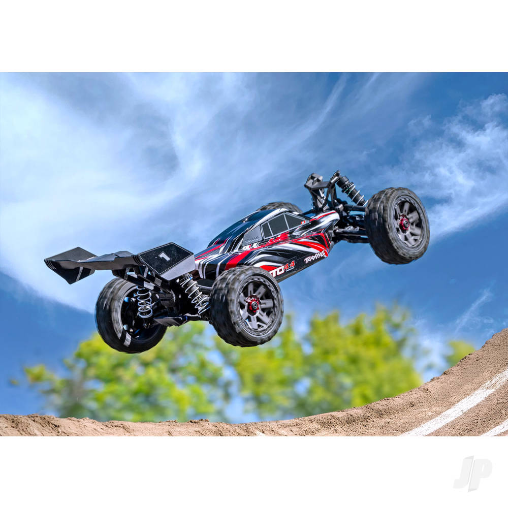 Traxxas Jato 4X4 BL-2S 1:8 4WD RTR Racing Buggy - Red (+ TQ 2-ch - BL-2S - 3300kV - Clipless Body)