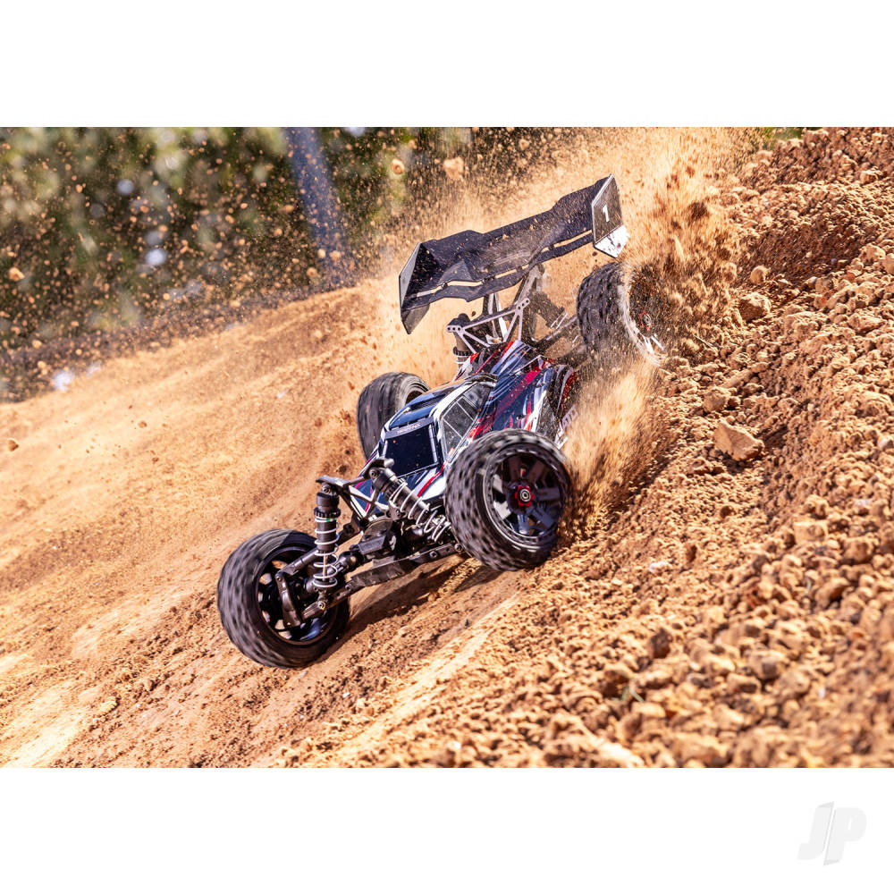 Traxxas Jato 4X4 BL-2S 1:8 4WD RTR Racing Buggy - Red (+ TQ 2-ch - BL-2S - 3300kV - Clipless Body)
