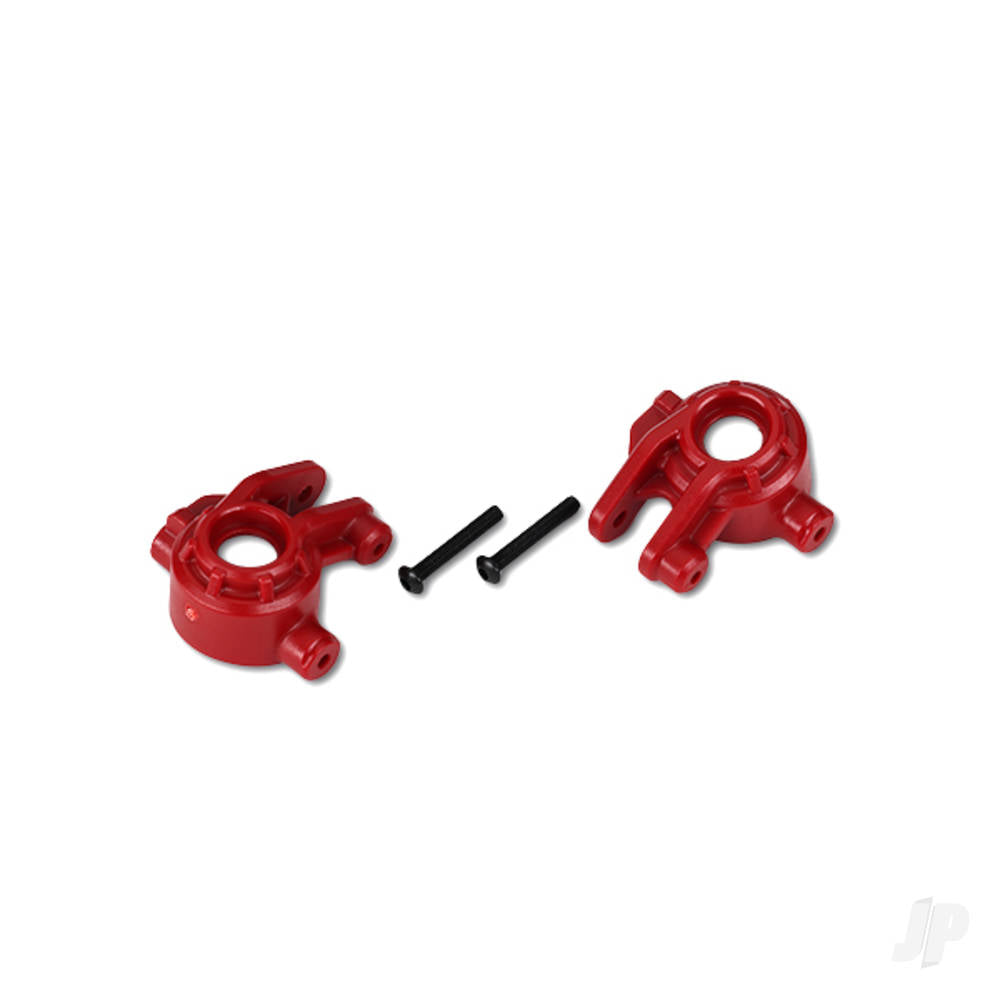 Steering blocks extreme heavy duty red (left & right)/ 3x20mm BCS (2) (for use with #9080 upgrade kit)