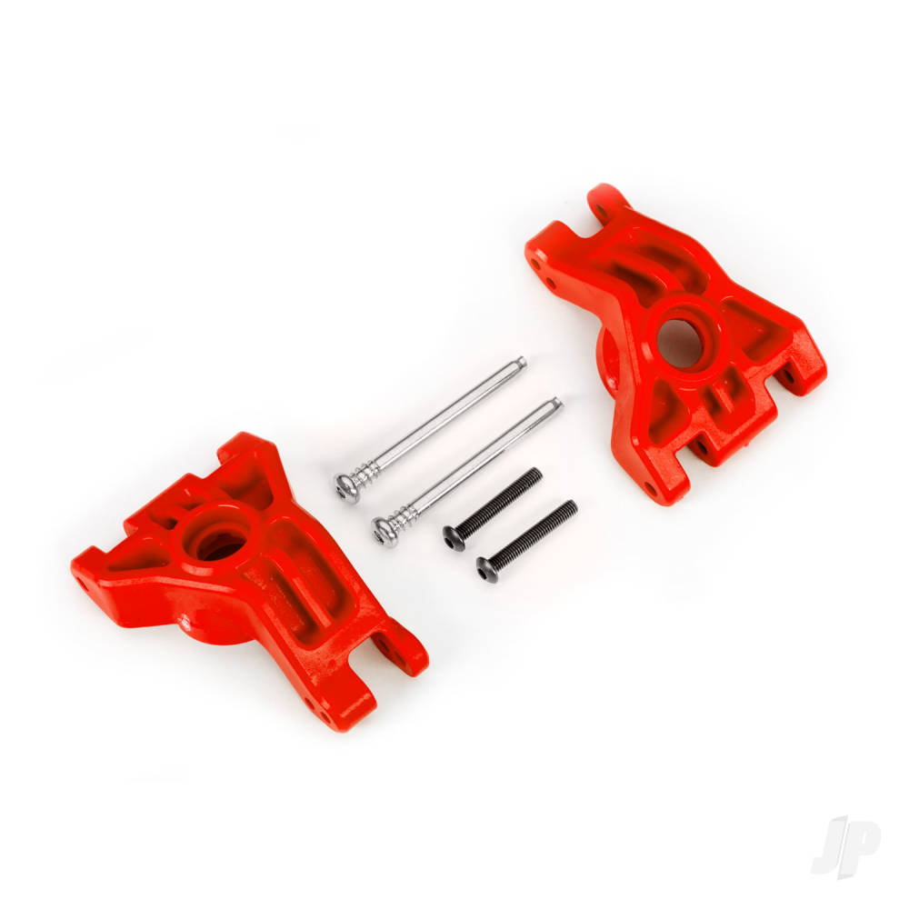 Carriers stub axle rear extreme heavy duty red (left & right)/ 3x41mm hinge pins (2)/ 3x20mm BCS (2) (for use with #9080 upgrade kit)