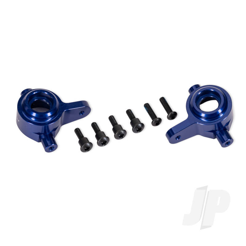 Traxxas Steering blocks 6061-T6 aluminium (blue-anodised) left & right (for use with #9080 upgrade kit)