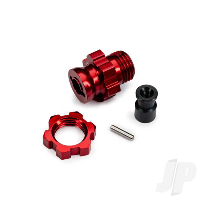 Traxxas Wheel Hub/Nut 17mm Splined Red