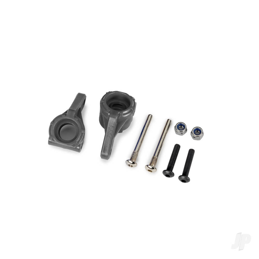 Steering blocks extreme heavy duty gray (left & right)/ 3x26mm hinge pins (2)/ 3x15mm BCS (2) (for use with #9180 9181 9182 upgrade kit)