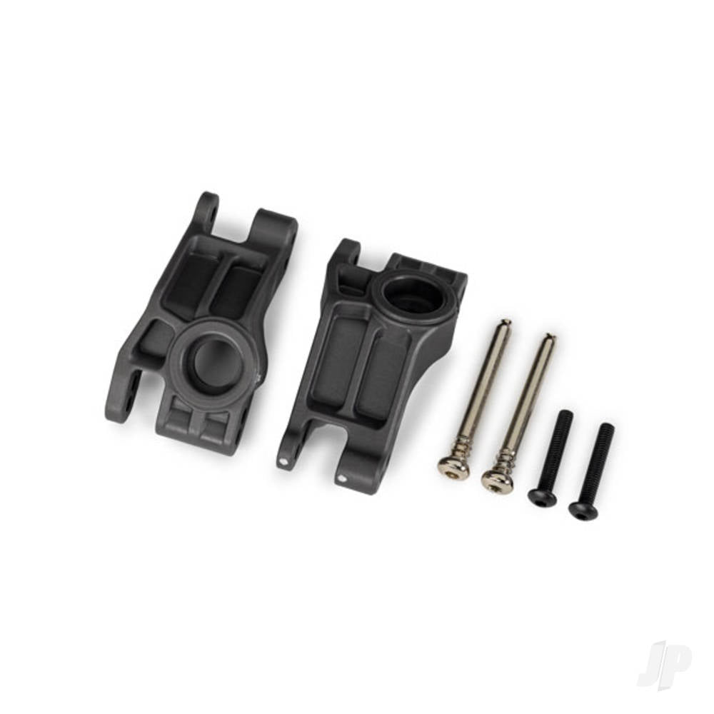 Carriers stub axle rear extreme heavy duty gray (left & right)/ 3x31mm hinge pins (2)/ 3x18mm BCS (2) (for use with #9180 9181 9182 upgrade kit)