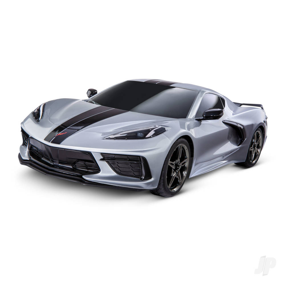 Silver Chevrolet Corvette Stingray 1:10 AWD Supercar (+ TQ 2-ch XL-5 Titan 550)