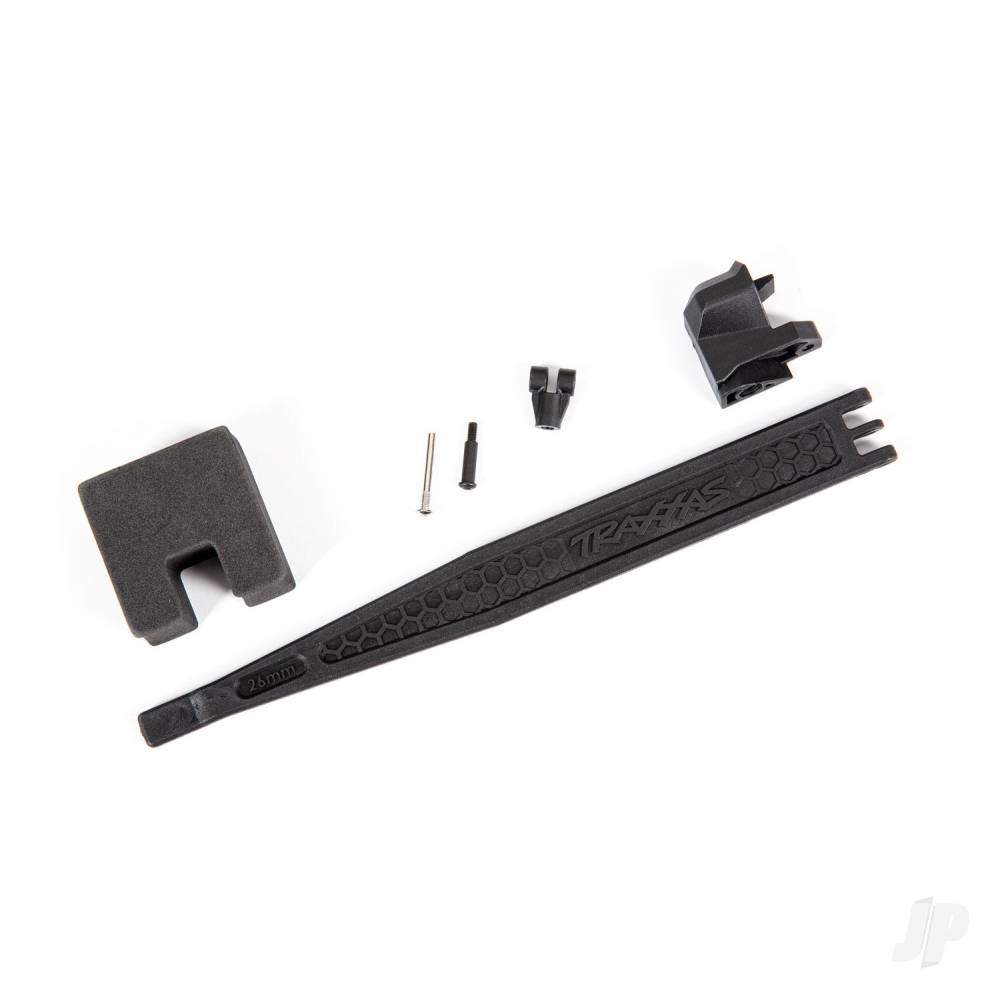 Battery hold-down/ battery clip/ hold-down post/ screw pin/ pivot post screw/ foam spacer