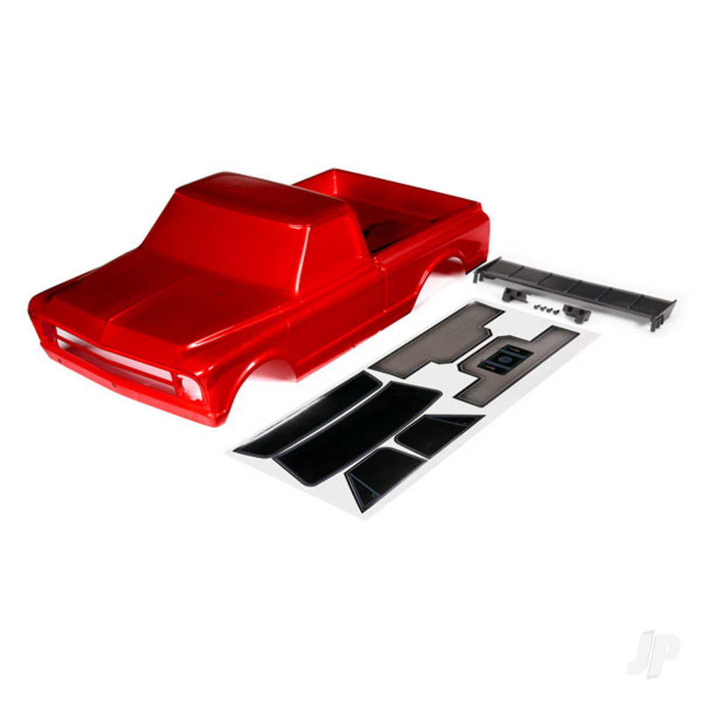 Body Chevrolet C10 (red) (includes wing & decals)