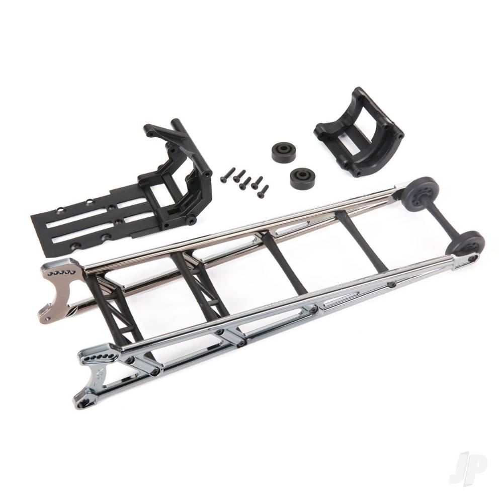 Wheelie bar black chrome (assembled)/ wheelie bar mount