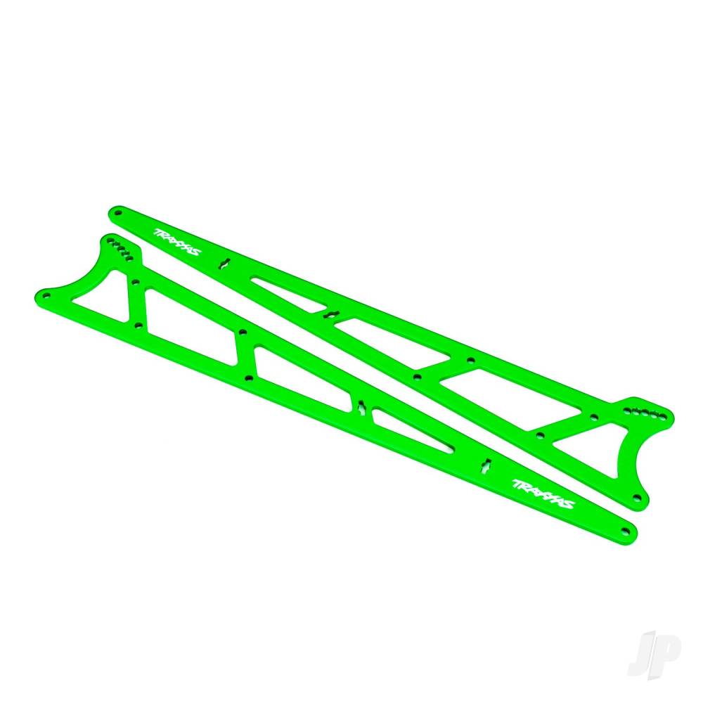 Side plates wheelie bar green (aluminium) (2)