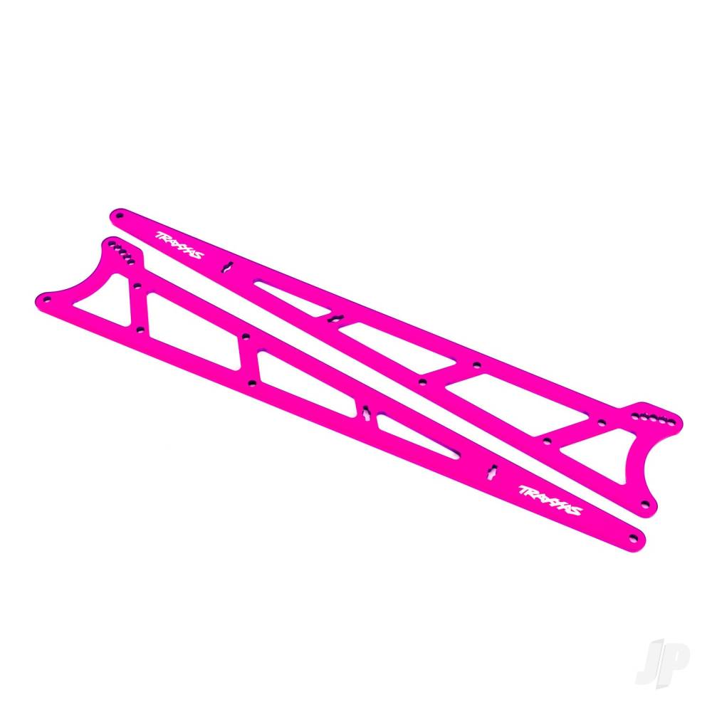 Side plates wheelie bar pink (aluminium) (2)