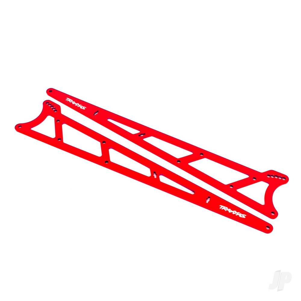 Side plates wheelie bar red (aluminium) (2)