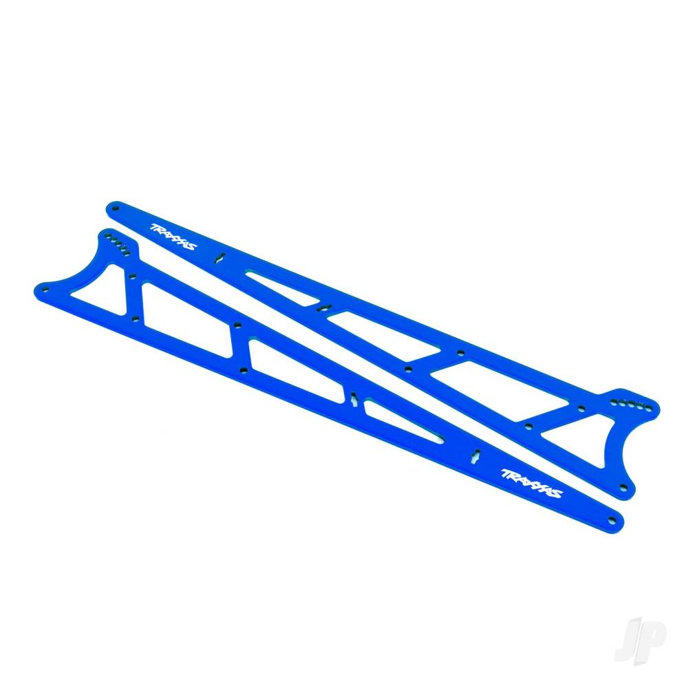 Side plates wheelie bar blue (aluminium) (2)