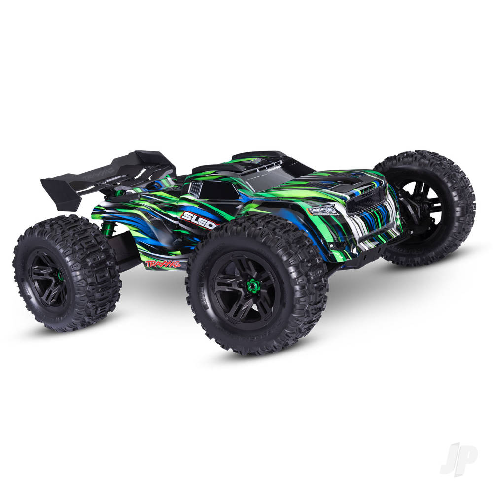 Sledge Belted 1:8 4WD Brushless Electric Monster Truck Green (+ TQi 2-ch TSM VXL-6S Belted)