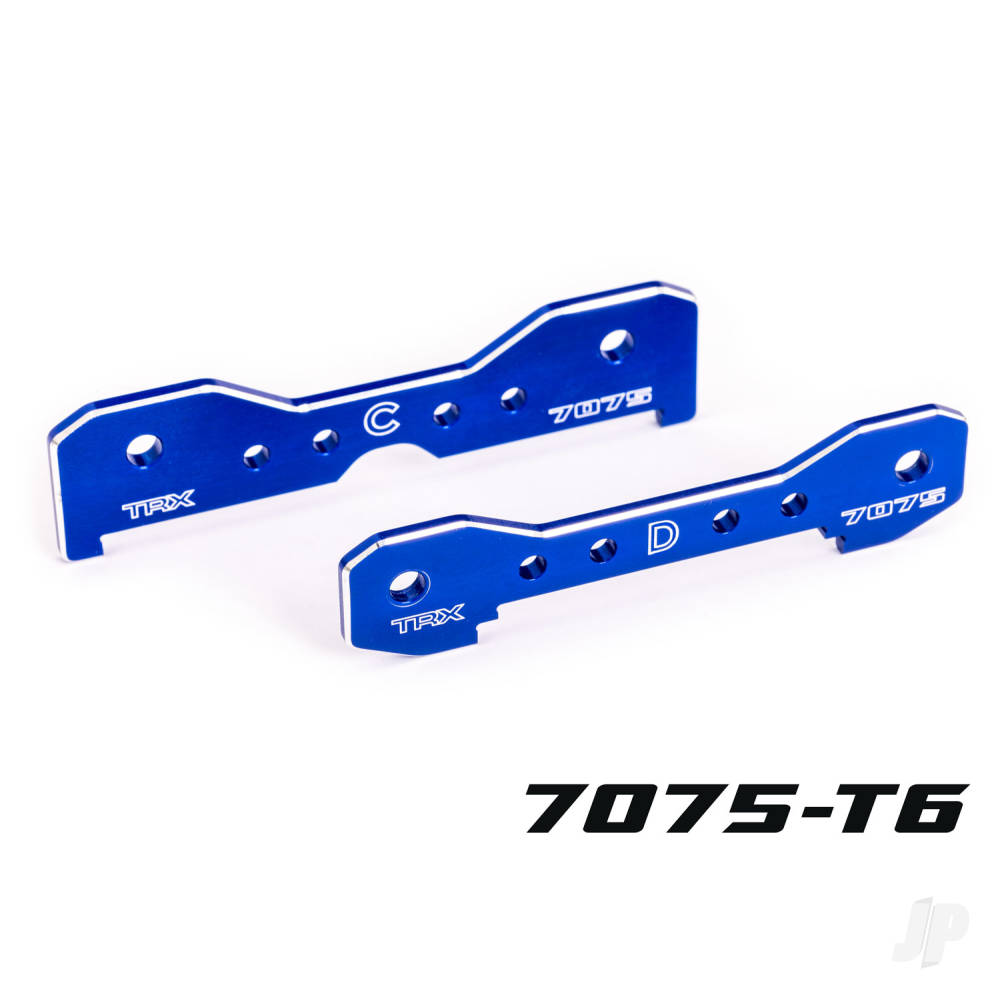 Tie bars rear 7075-T6 aluminium (blue-anodised) (fits Sledge)