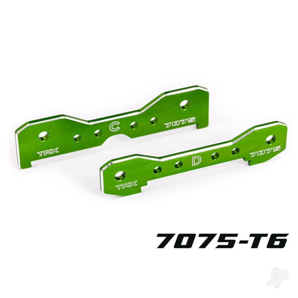 Tie bars rear 7075-T6 aluminium (green-anodised) (fits Sledge)
