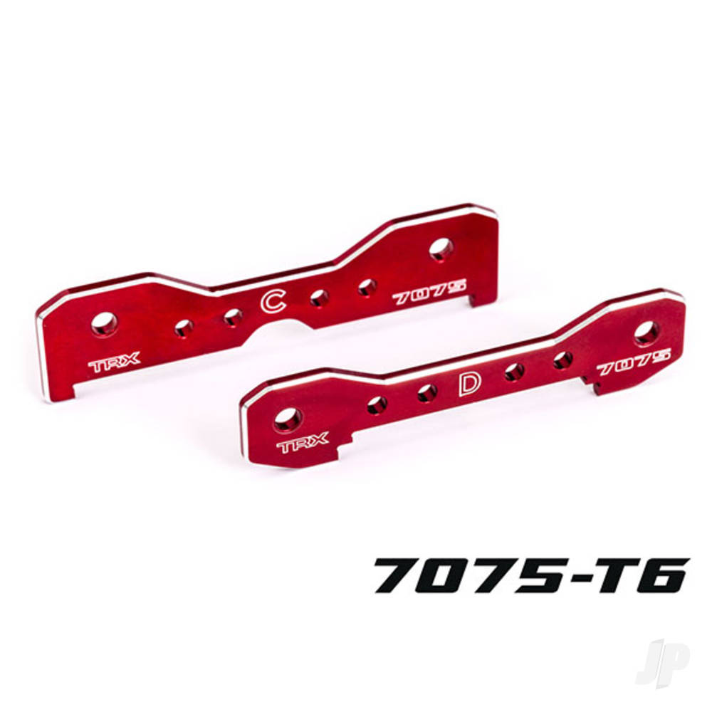 Tie bars rear 7075-T6 aluminium (red-anodised) (fits Sledge)