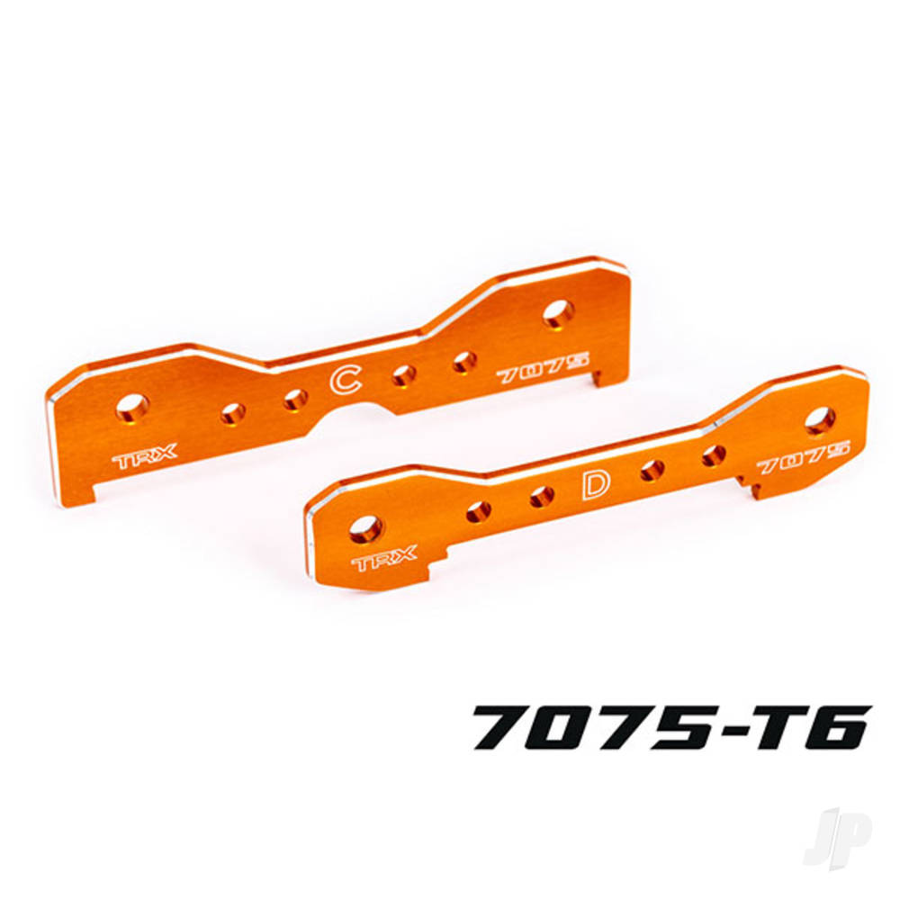 Tie bars rear 7075-T6 aluminium (orange-anodised) (fits Sledge)