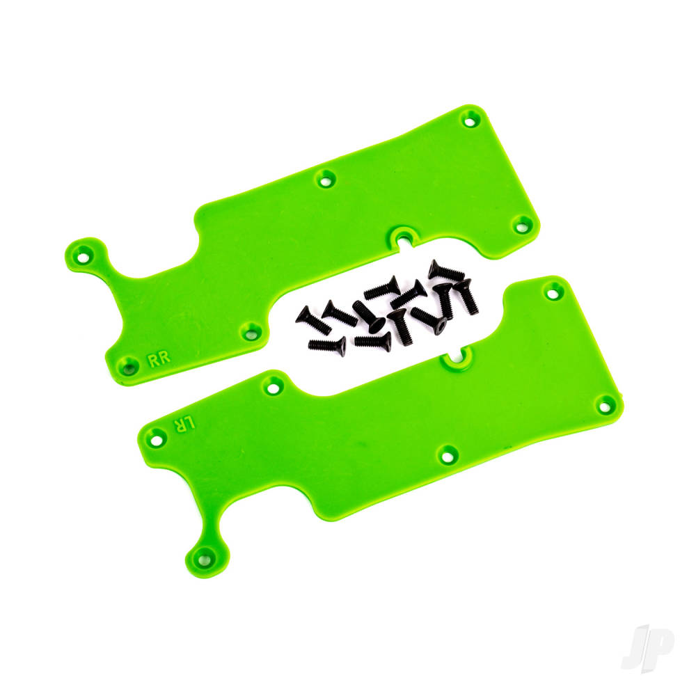 Suspension arm covers green rear (left and right) / 2.5x8 CCS (12)
