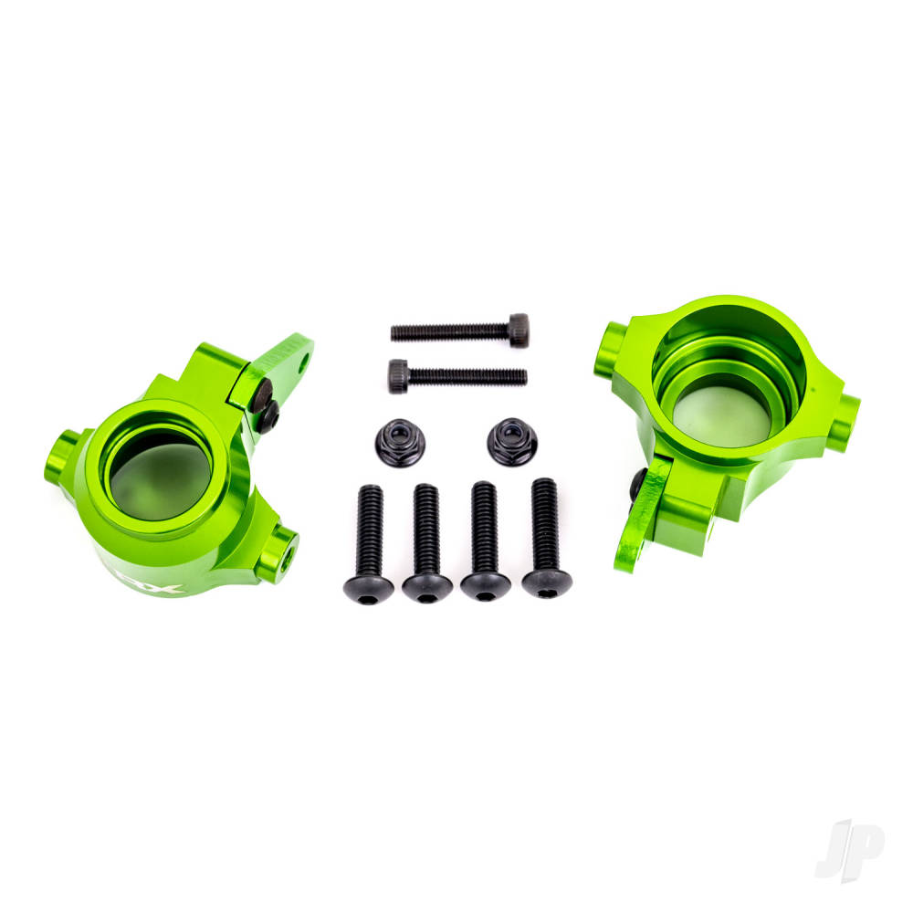 Steering blocks 6061-T6 aluminium (green-anodised) left & right/ steering block arms (2)
