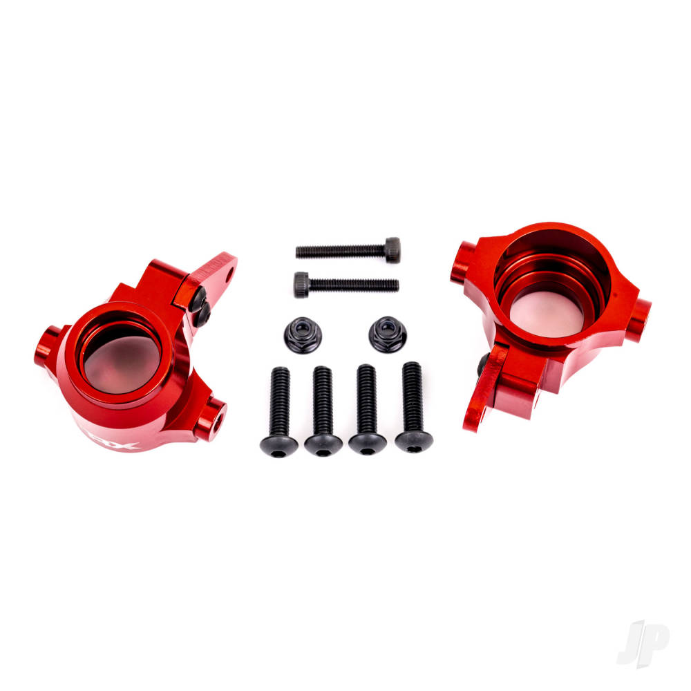 Steering blocks 6061-T6 aluminium (red-anodised) left & right)/ steering block arms (2)