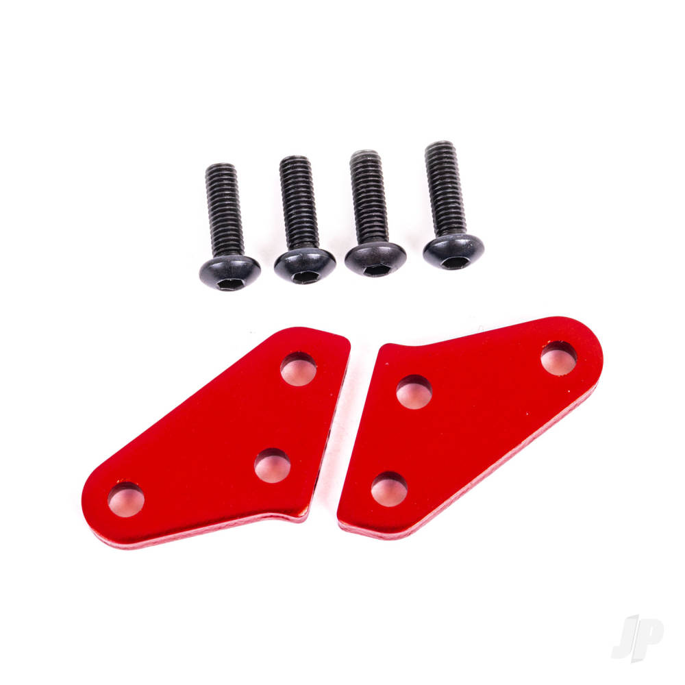 Steering block arms (aluminium red-anodised) (2) (fits #9537 and 9637 steering blocks)
