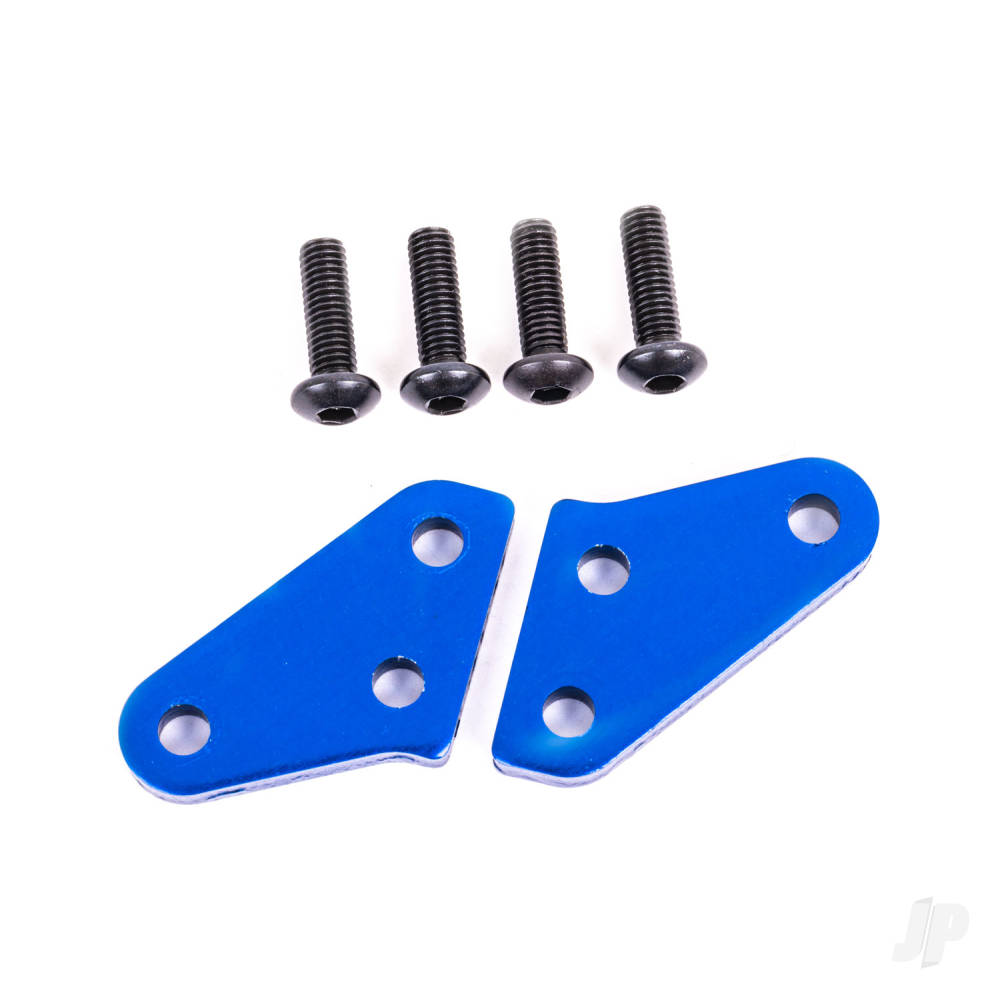 Steering block arms (aluminium blue-anodised) (2) (fits #9537 and 9637 steering blocks)
