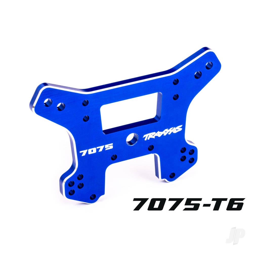 Shock tower front 7075-T6 aluminium (blue-anodised) (fits Sledge)