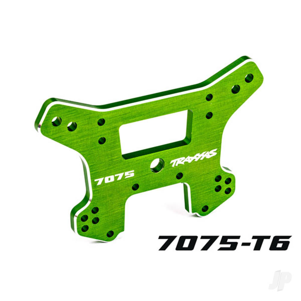 Shock tower front 7075-T6 aluminium (green-anodised) (fits Sledge)