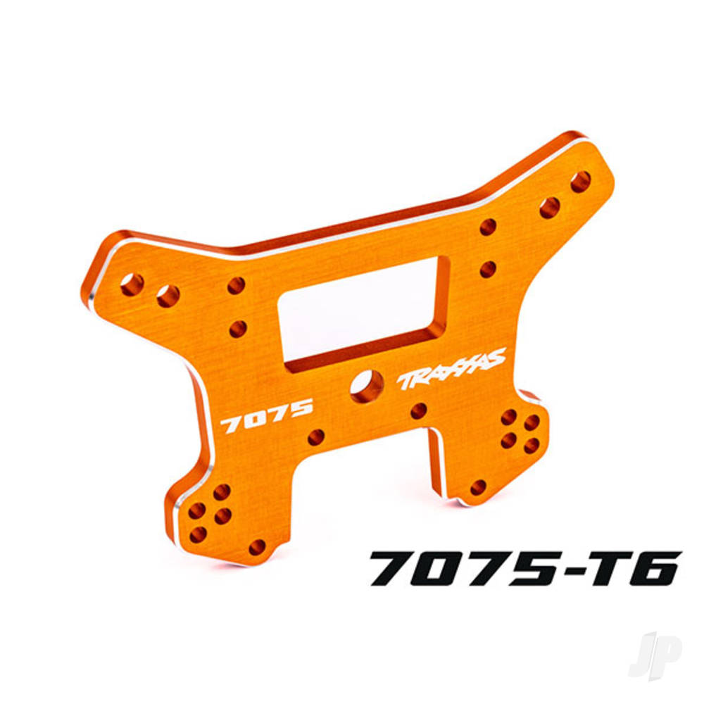 Shock tower front 7075-T6 aluminium (orange-anodised) (fits Sledge)
