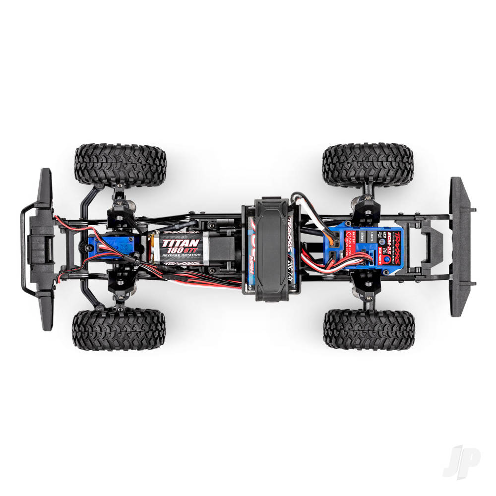 Traxxas TRX-4M Land Rover Defender 1:18 4WD Electric Trail Crawler - Black (+ TQ ECM-2.5 Titan 87T/ 750mAh LiPo USB Charger - Clipless Body)