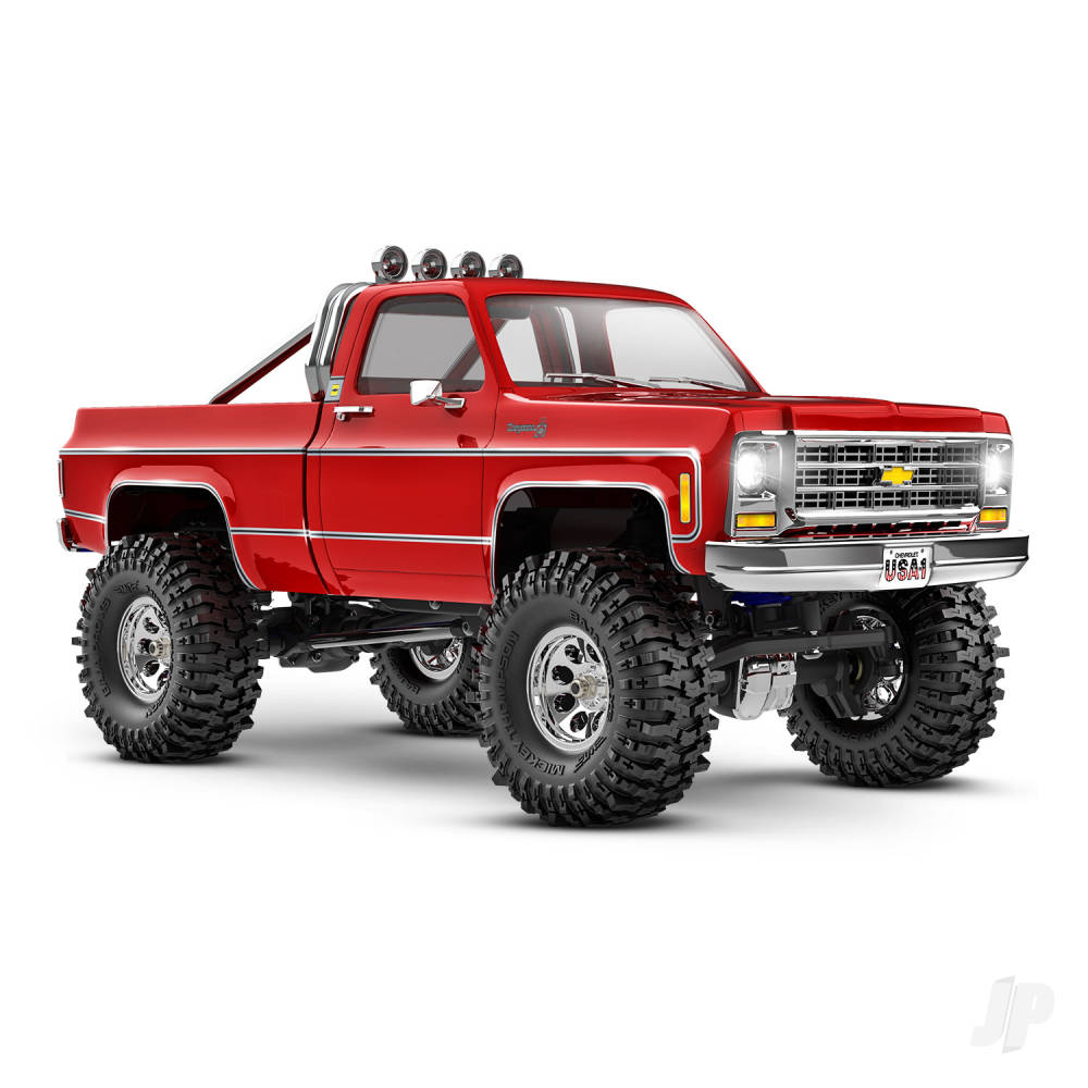 TRX-4M Chevrolet 1979 K10 1:18 4WD Electric Trail Crawler Red (+ TQ ECM-2.5 Titan 87T 750mAh LiPo USB charger)