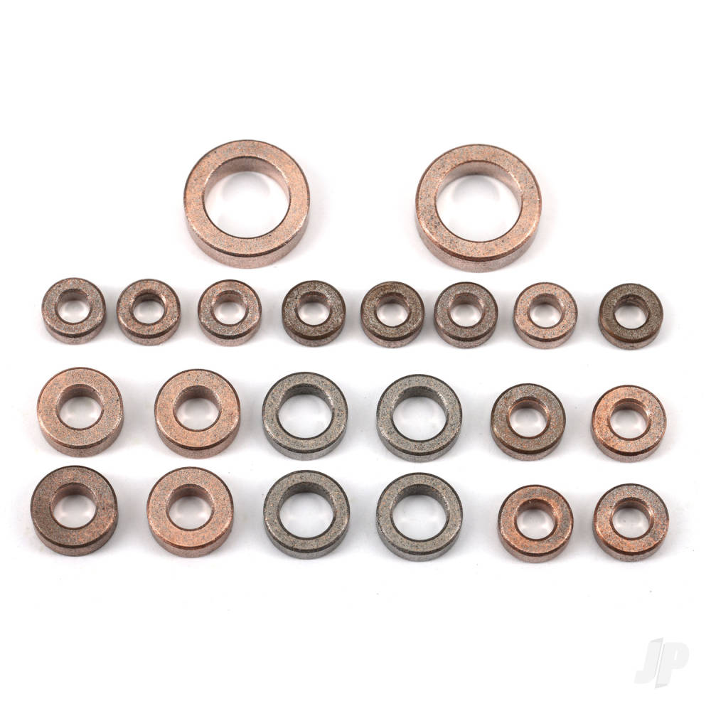 Bushing set complete (3x6x2.5mm (8) 5x8x2.5mm (4) 4x8x3mm (4) 8x12x3.5mm (2) 3.5x7x2.5mm (4))