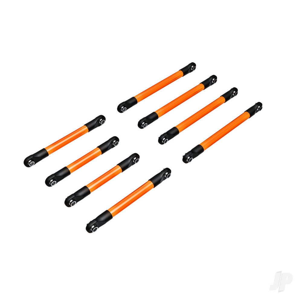 Suspension link set 6061-T6 aluminium (orange-anodised) (includes 5x53mm front lower links (2) 5x46mm front upper links (2) 5x68mm rear lower or upper links (4))