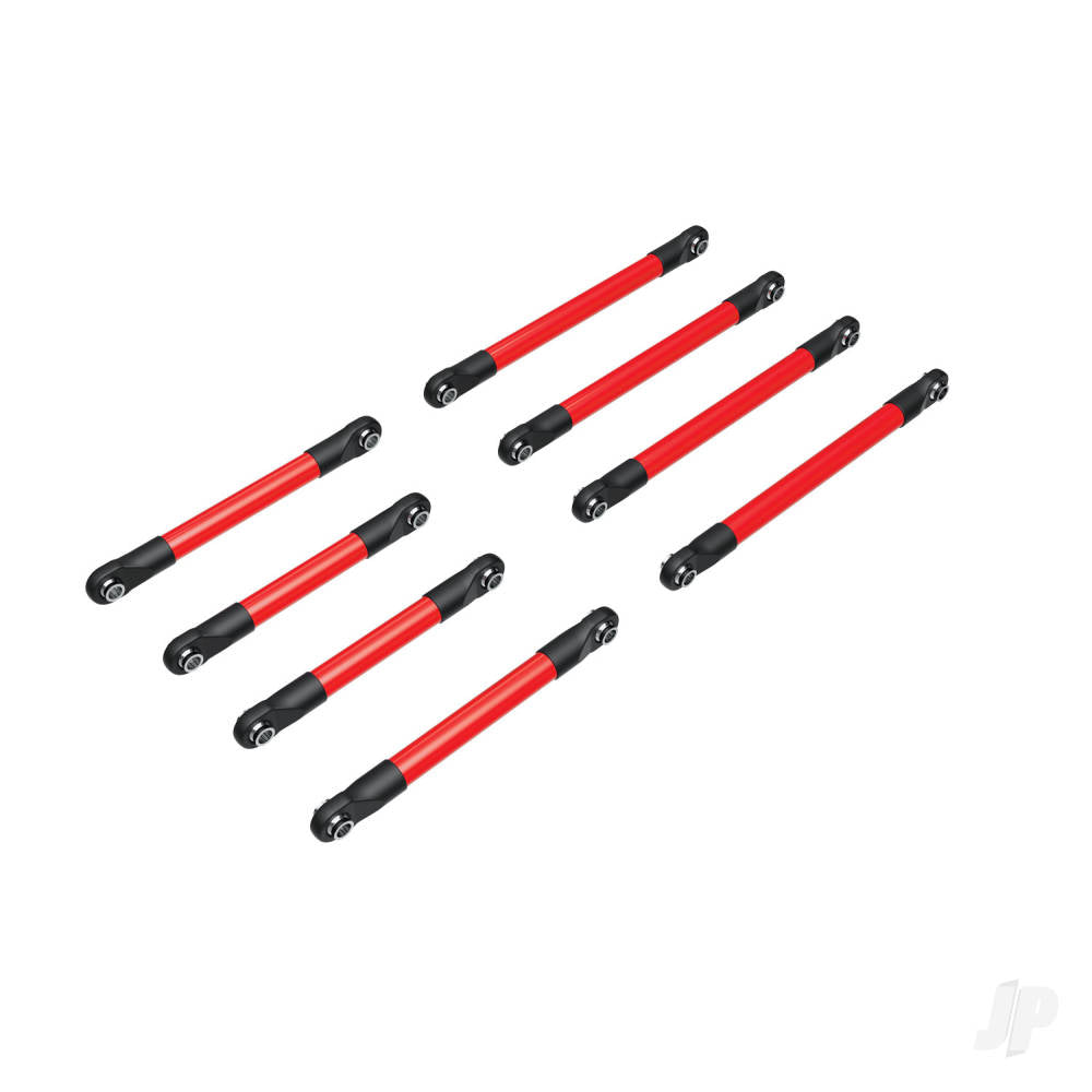 Suspension link set 6061-T6 aluminium (red-anodised) (includes 5x53mm front lower links (2) 5x46mm front upper links (2) 5x68mm rear lower or upper links (4))
