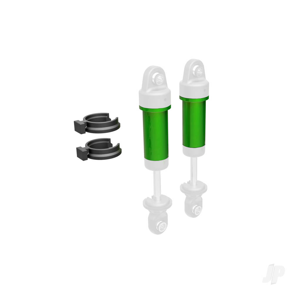 Body GTM shock 6061-T6 aluminium (green-anodised) (includes spring pre-load spacers) (2)
