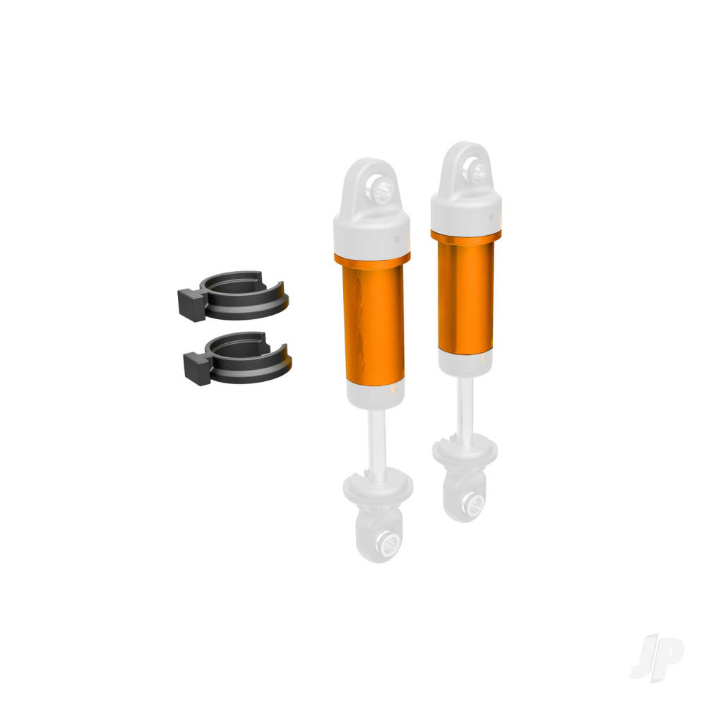Body GTM shock 6061-T6 aluminium (orange-anodised) (includes spring pre-load spacers) (2)