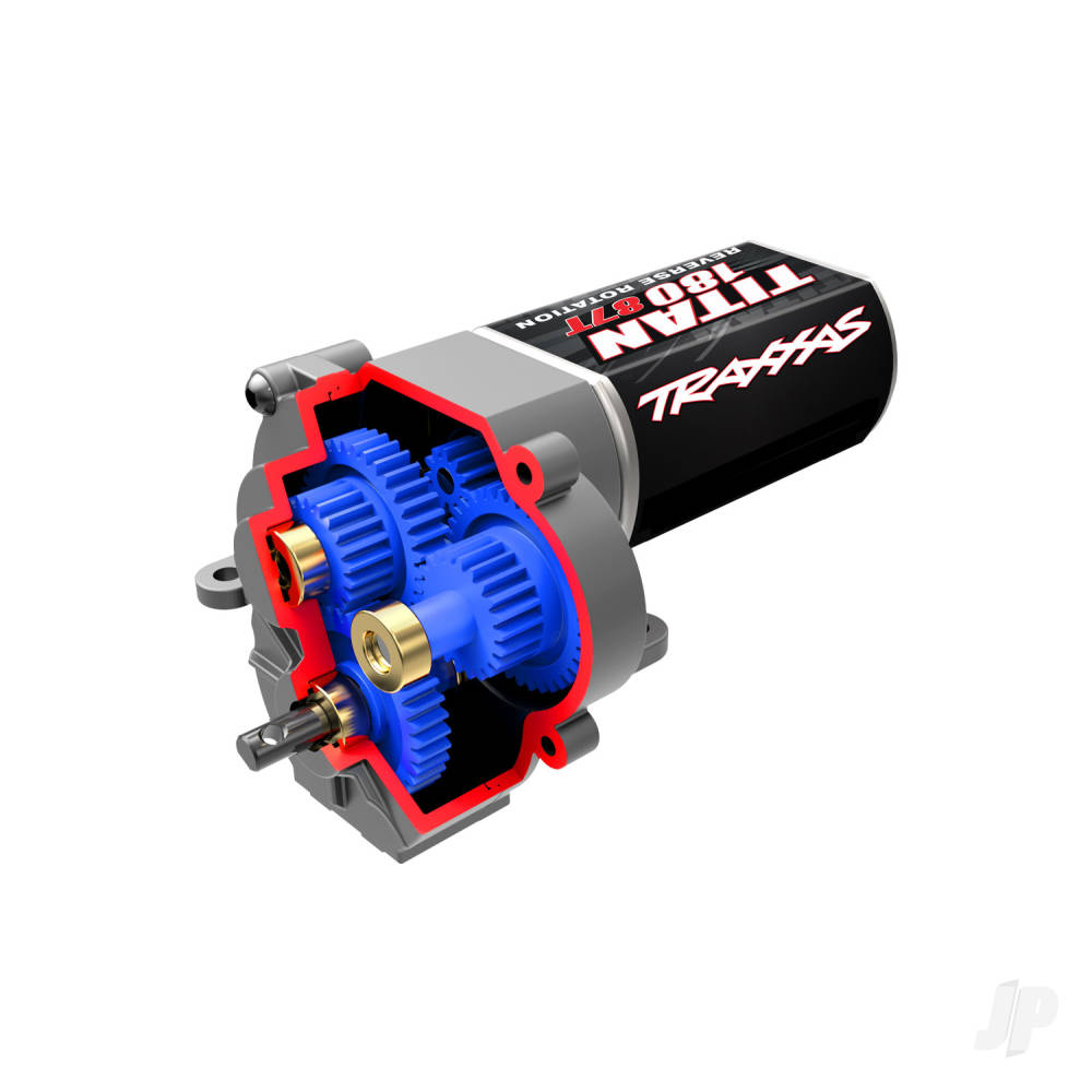 Transmission complete (speed gearing) (9.7:1 reduction ratio) (includes Titan 87T motor)