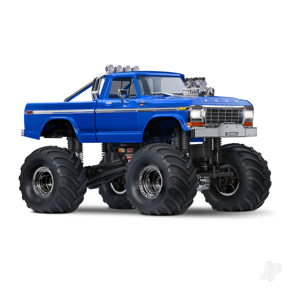 TRX-4MT Ford F-150 1:18 4WD Electric Monster Truck Blue (+ TQ ECM-2.5 Titan 87T 750mAh LiPo USB charger)