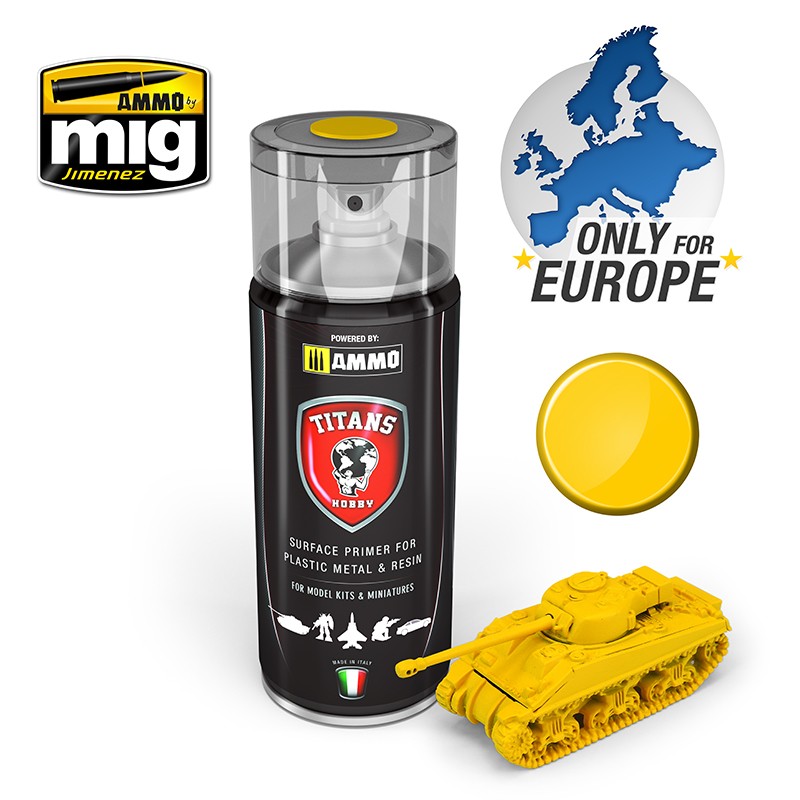 TITAN HOBBY IMPERIAL YELLOW MATT PRIMER 400ML