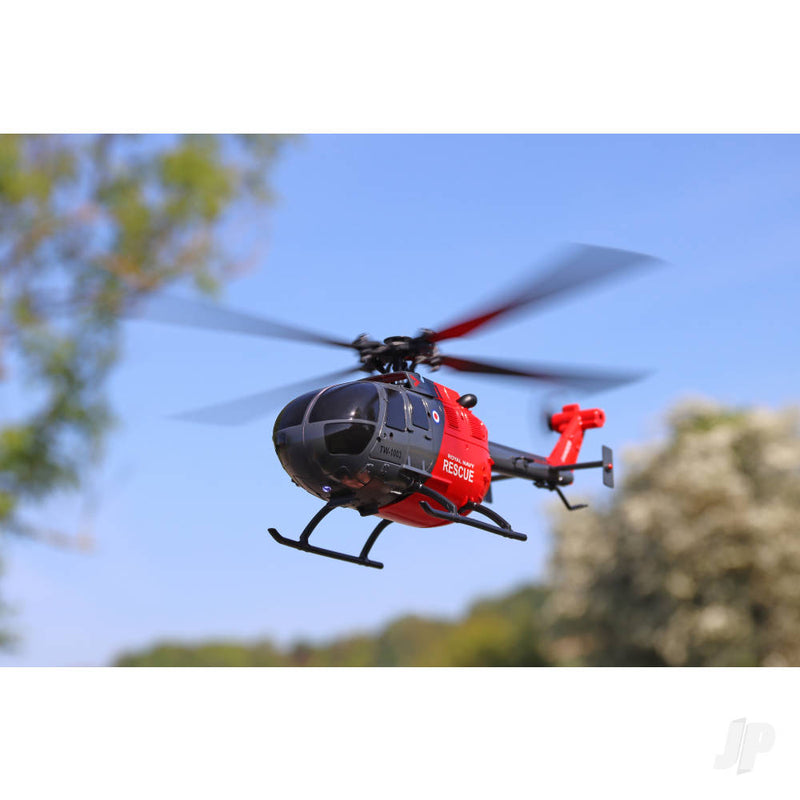 Twister BO-105 Scale 250 Flybarless Helicopter with 6 Axis Stabilisation and Altitude Hold (Grey/Red)