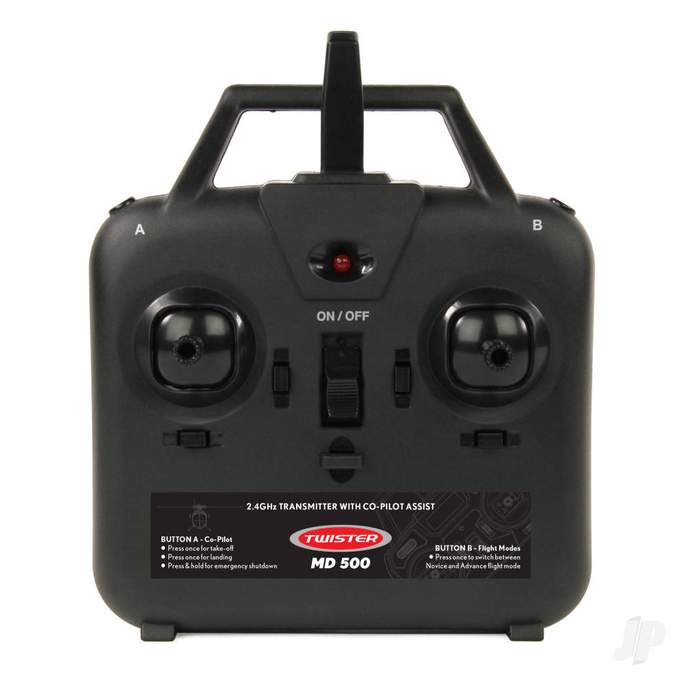 Twister MD 500 Scale 250 Flybarless Helicopter with 6 Axis Stabilisation and Altitude Hold (Red/Silver)