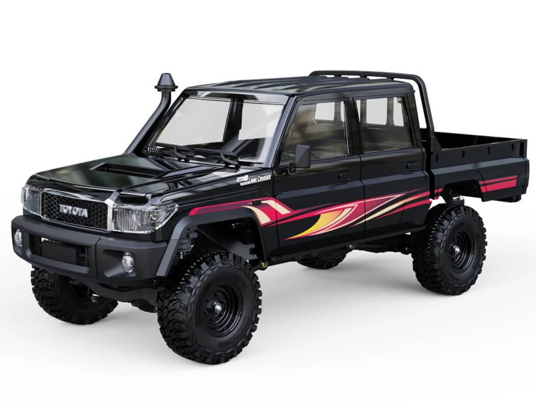 UDI RC TOYOTA LAND CRUISER RTR 1/18 DOUBLE CAB BRUSHED - BLACK
