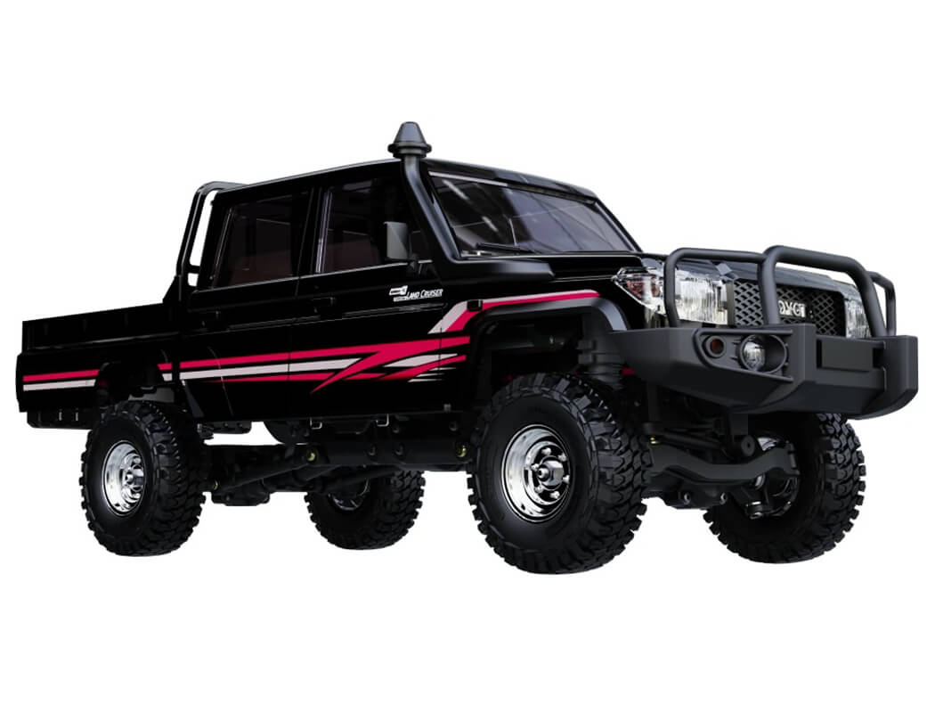 UDI RC TOYOTA LAND CRUISER RTR 1/18 DOUBLE CAB BRUSHED - BLACK