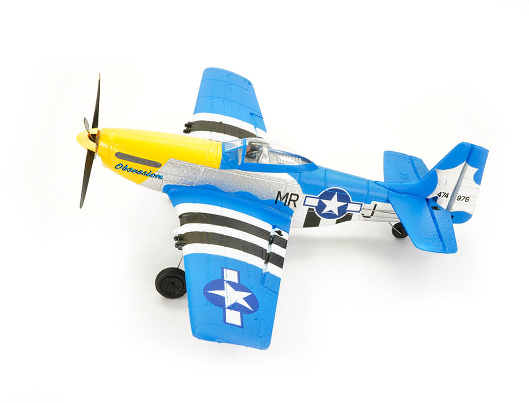 VOLANTEX P-51D MUSTANG V2 BLUE 4CH 400MM BRUSHED W/GYRO RTF V761-5V2B