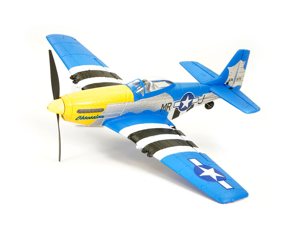 VOLANTEX P-51D MUSTANG V2 BLUE 4CH 400MM BRUSHED W/GYRO RTF V761-5V2B